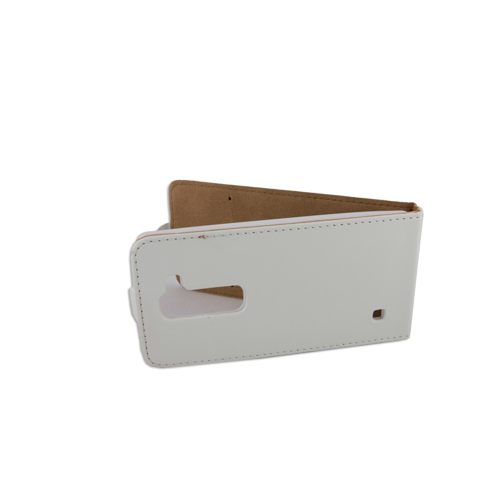 Husa piele, ECO Slim Flexi LG LSpirit H440N, Alb