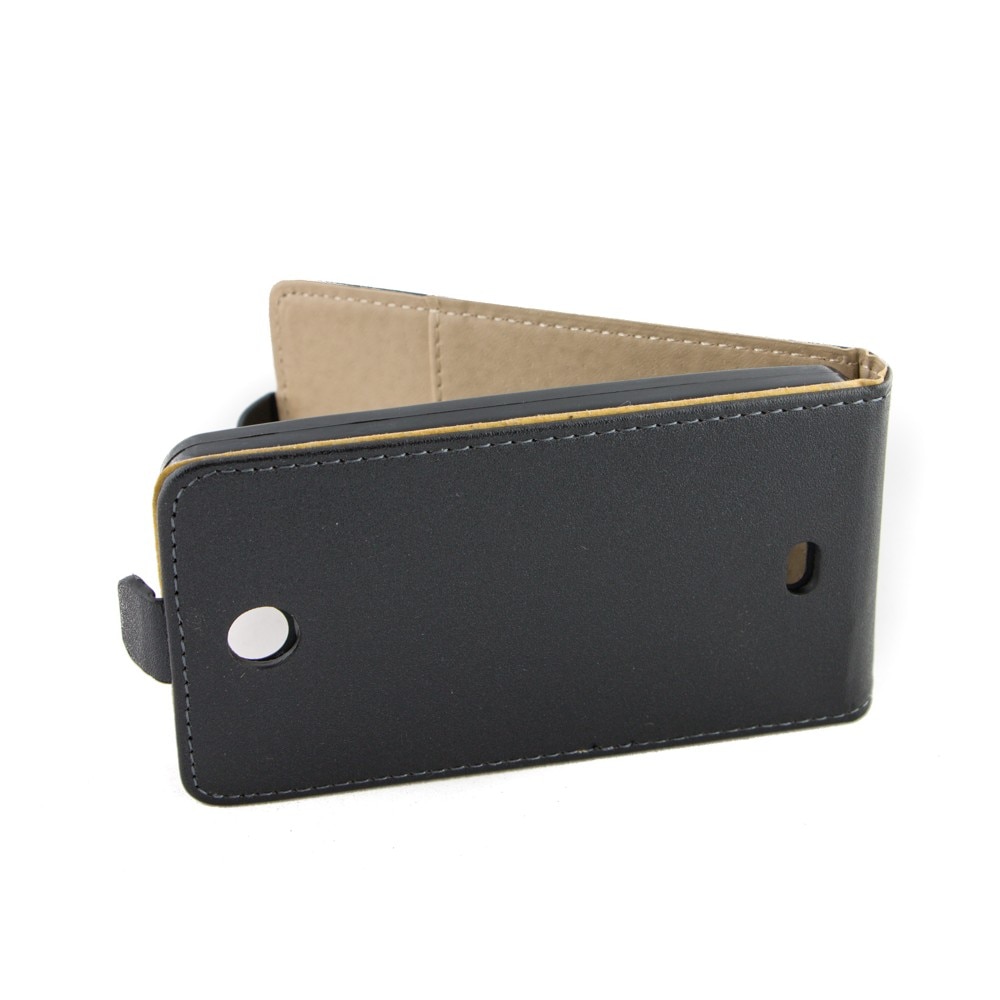 Husa piele, Eco Slim Pocket, Microsoft Lumia 430, Negru