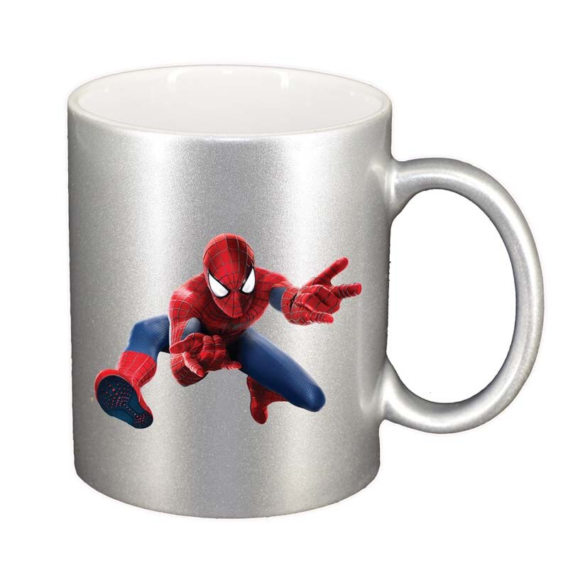 Cana Spiderman, argintiu sidefata, 330ml, D115