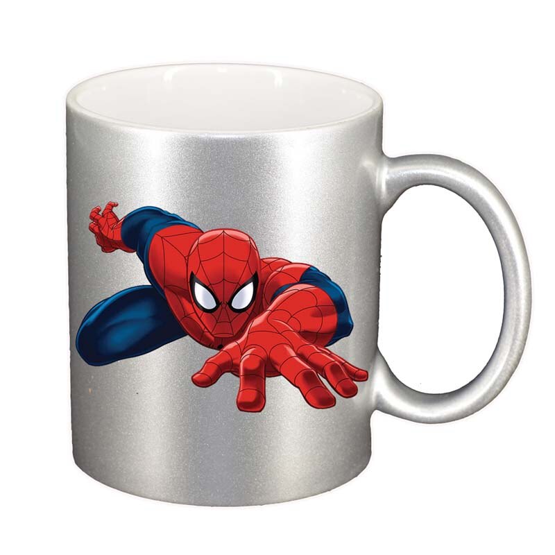 Cana Spiderman, argintiu sidefata, 330ml, D116