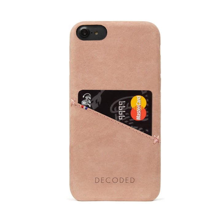 Carcasa piele Decoded Back Cover compatibila iPhone 8, 7, 6s, 6, Rose