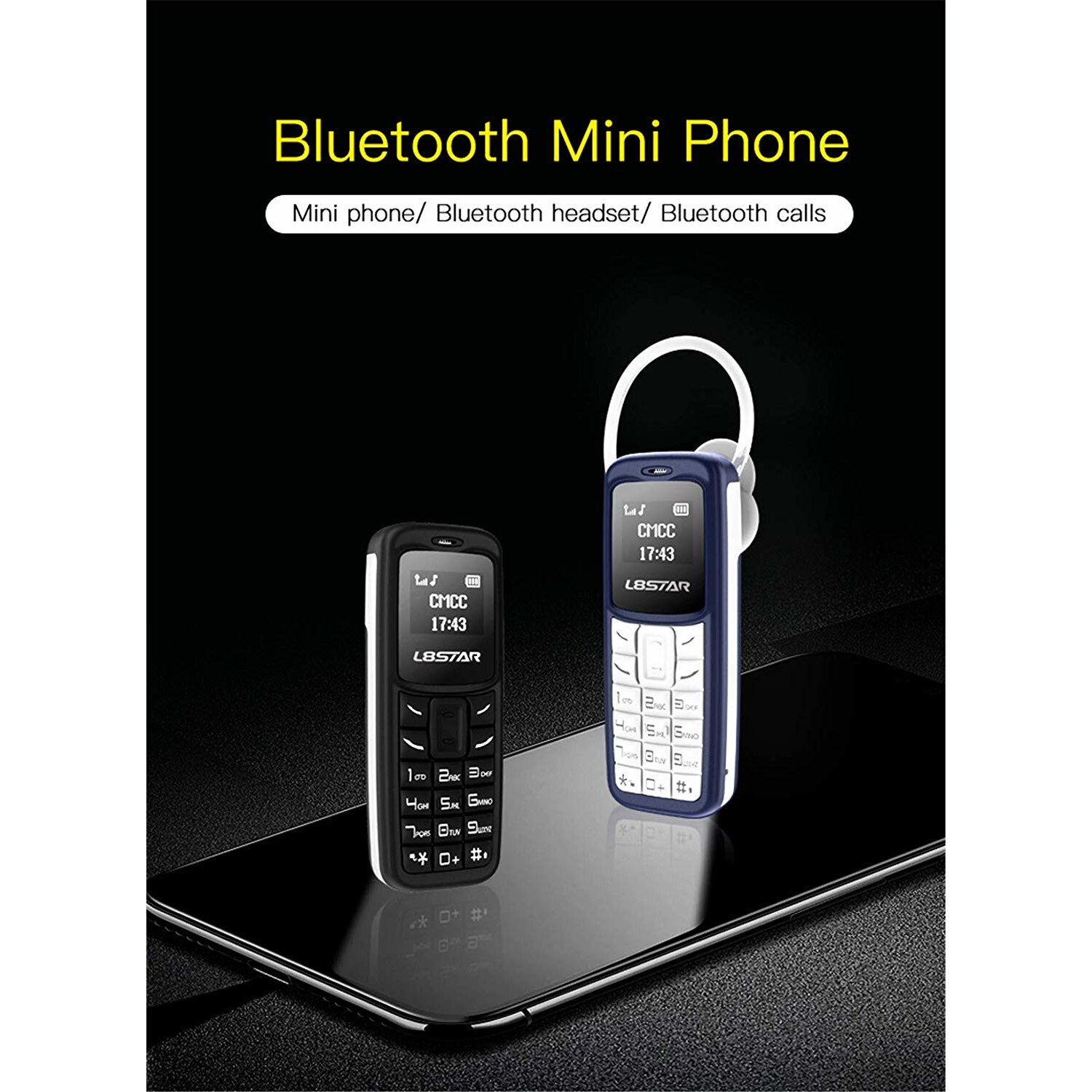 Mini Telefon Mobil Wireless BM30, Nano-SIM, GSM 1900Mhz, 260mAh, Voce HD,  0.66Inch, Clasic Alb - eMAG.ro