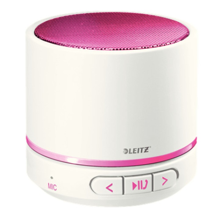 Leitz Wow Bluetooth мини преносим високоговорител - розов металик