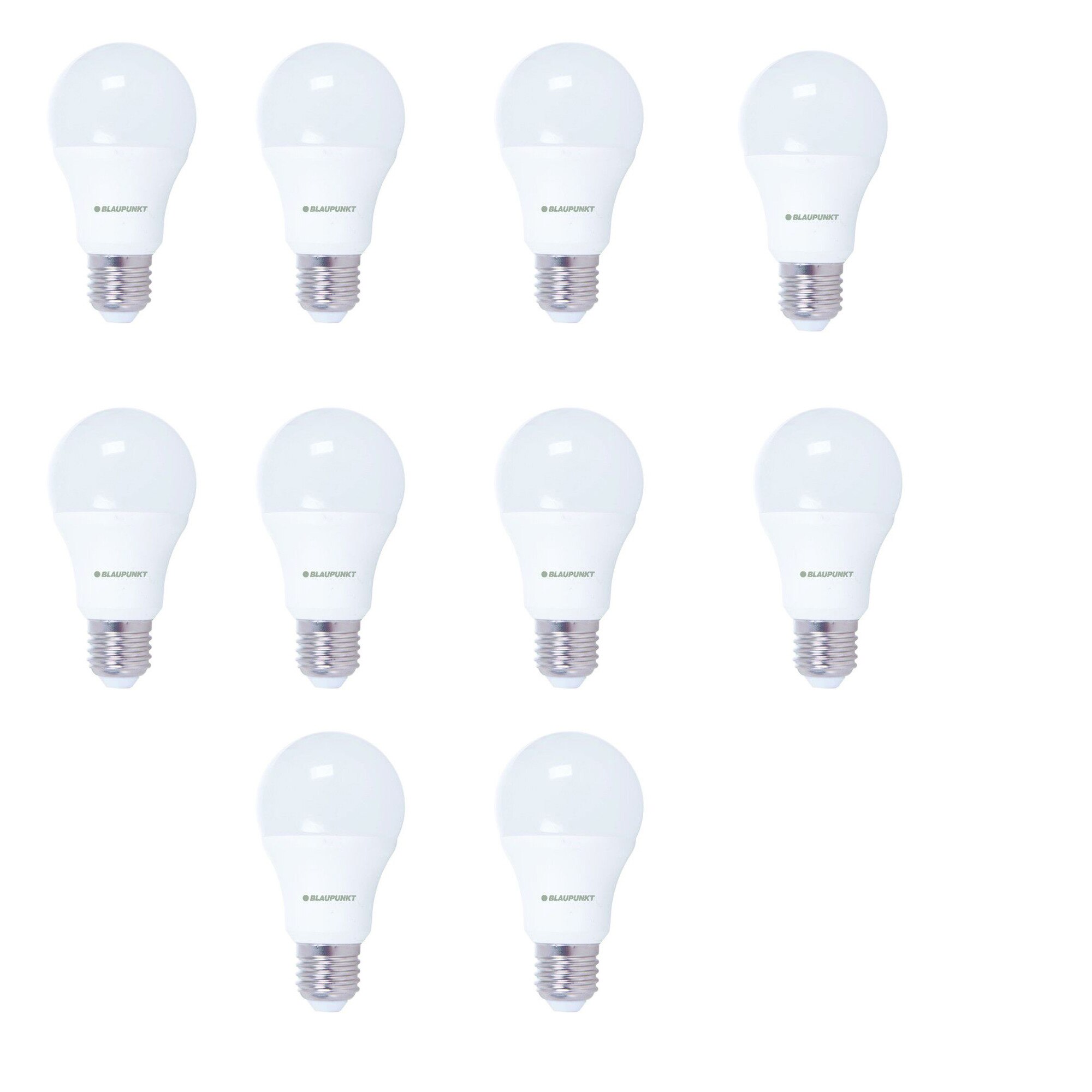 Set 10 becuri LED Blaupunkt A65, 15W, A+, 100W, E27, 4000 K, lumina alba, neutra