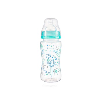 Biberon anti-colici cu tetina din silicon 240 ml 0 luni+ menta Biberon anti-colici cu tetina din silicon 240 ml 0 luni+ menta