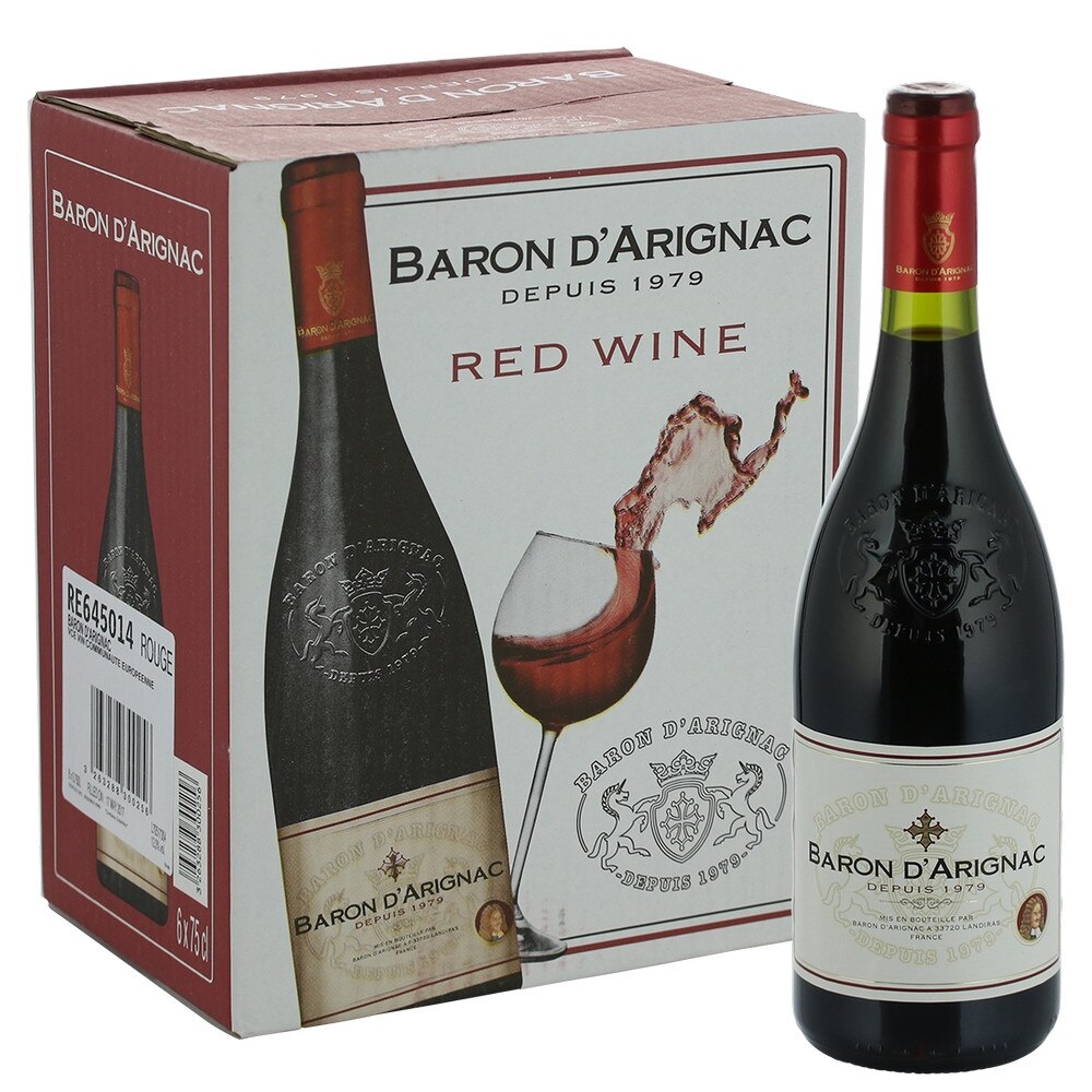 Vin Rosu Baron d'Arignac Rouge 0.75 l , 6 sticle