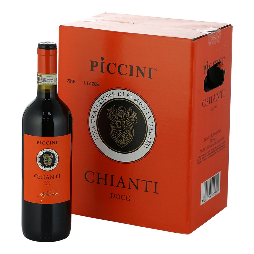 Vin Rosu Piccini Chianti Orange 0.75 l , 6 sticle