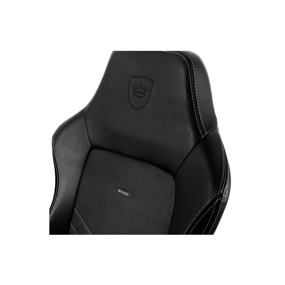 Геймърски стол NobleChairs Hero Black/Platinum White SGL eMAG.bg