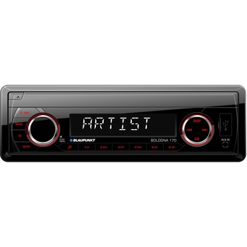 Radio auto Blaupunkt, 4x50W, USB, AUX, SDHC, Negru cu lumina rosie Radio auto Blaupunkt, 4x50W, USB, AUX, SDHC, Negru cu lumina rosie