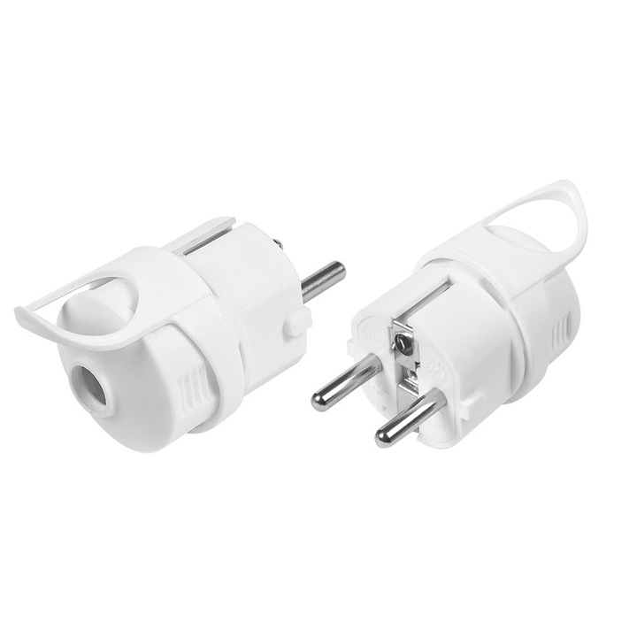 Stecher schuko tip "I" cu maner (blister)