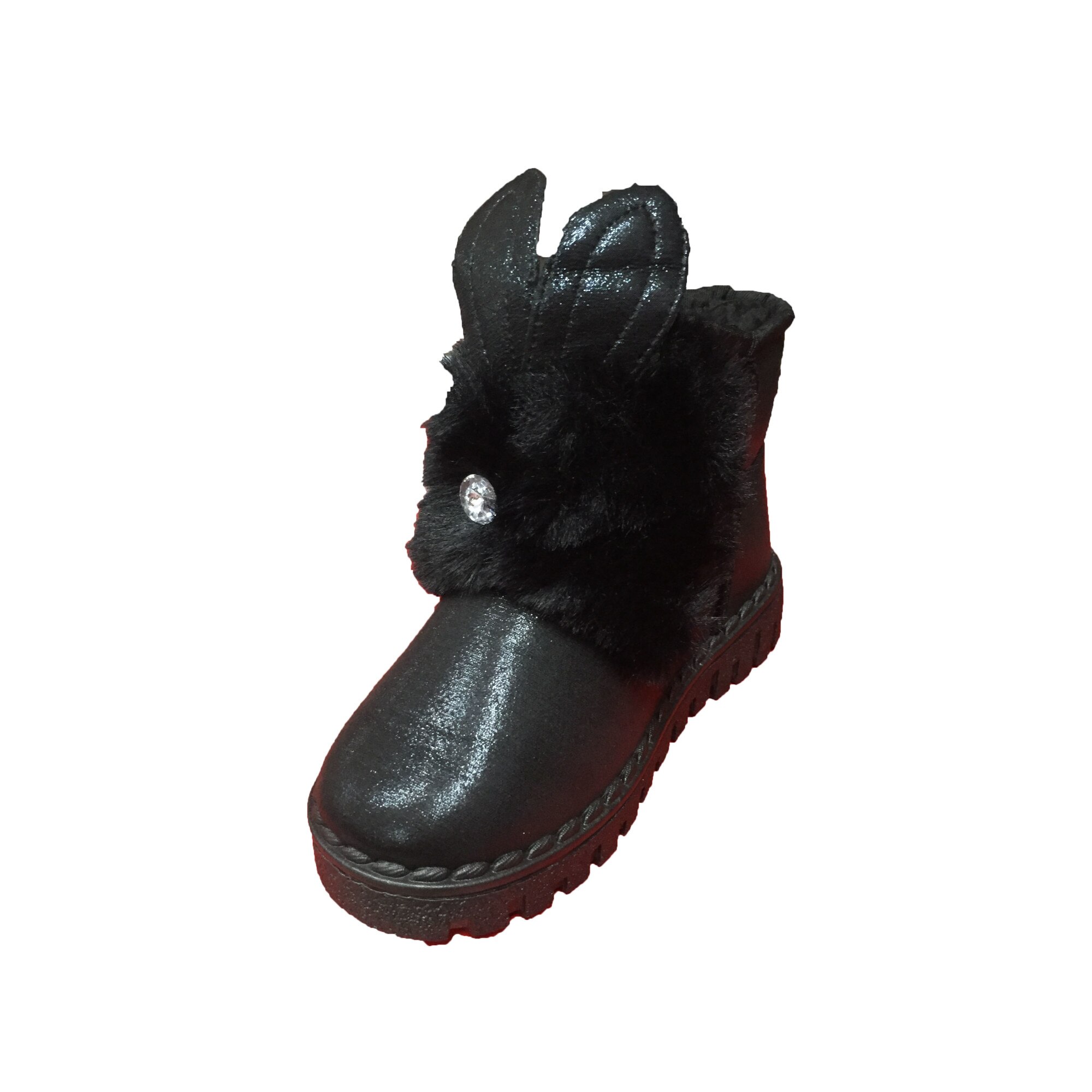 Ghete MRS fete,casual,culoarea negru,piele ecologica