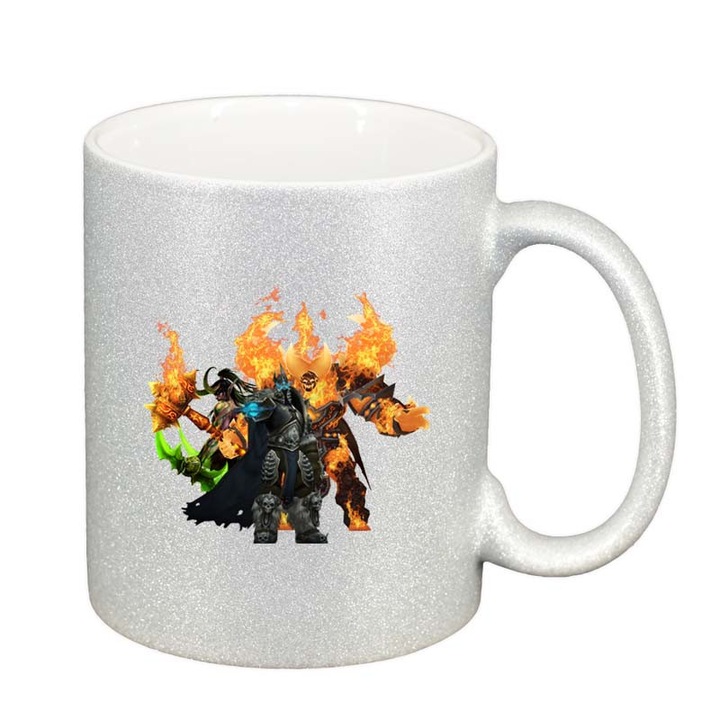 Cana WoW, argintiu sidefata glitter, 330ml, D137