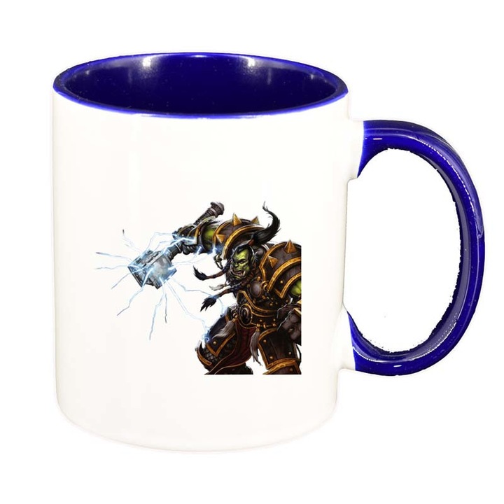 Cana WoW, interior albastru inchis, 330ml, D136