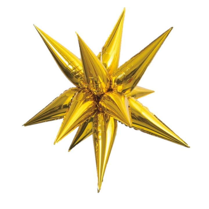 Balon folie stea 3d auriu 45cm