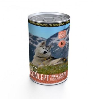 Hrana, umeda, caini, Dog Concept, pui, curcan, 1240 g, set, 12 buc Hrana, umeda, caini, Dog Concept, pui, curcan, 1240 g, set, 12 buc