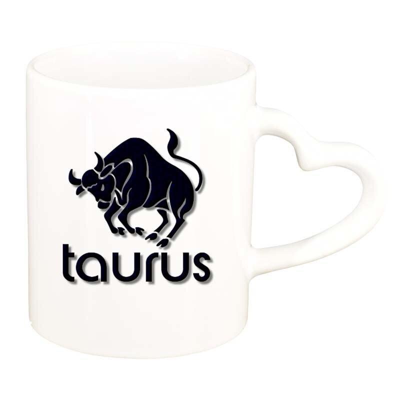 Cana Zodie, alb, maner inima, 330ml, D151