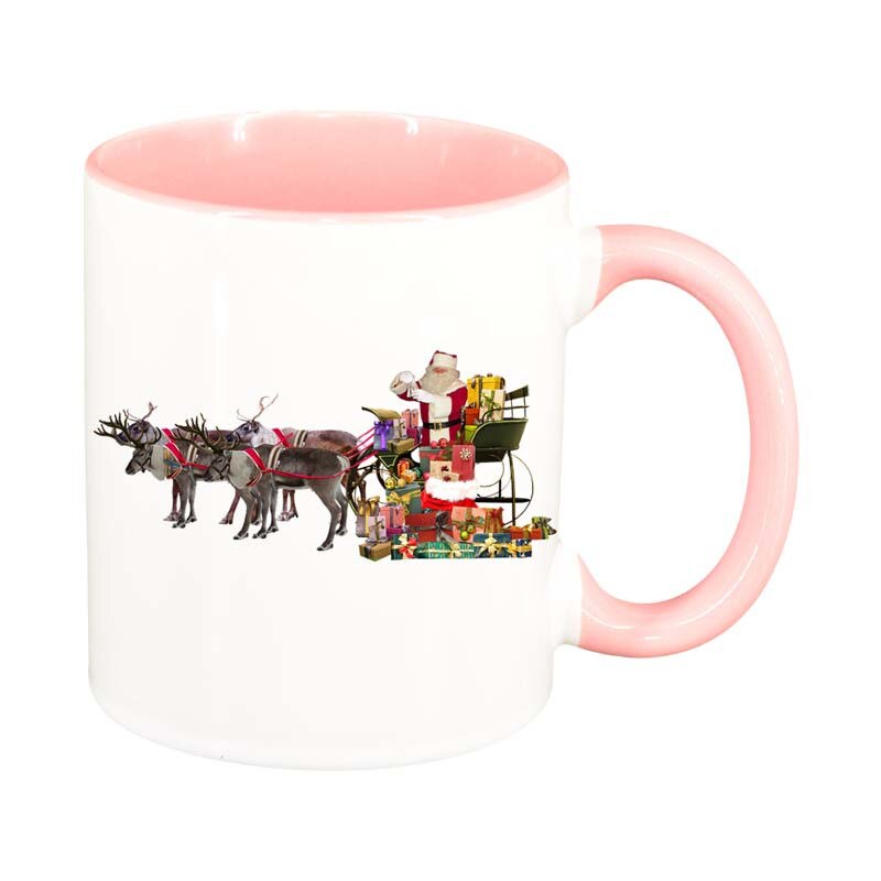 Cana Mos Craciun, interior roz, 330ml, D168