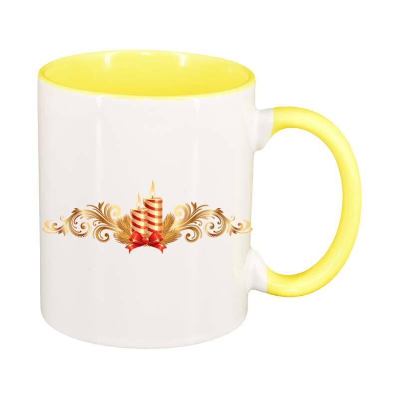 Cana Craciun, interior galben, 330ml, D166