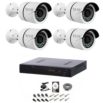 Sistem supraveghere complet 4 camere AHD, inregistrare FULL HD 1080P, IR 30 m, vizualizare pe telefon Sistem supraveghere complet 4 camere AHD, inregistrare FULL HD 1080P, IR 30 m, vizualizare pe telefon