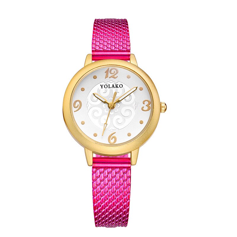 Ceas dama casual Geneva Jemima, roz inchis
