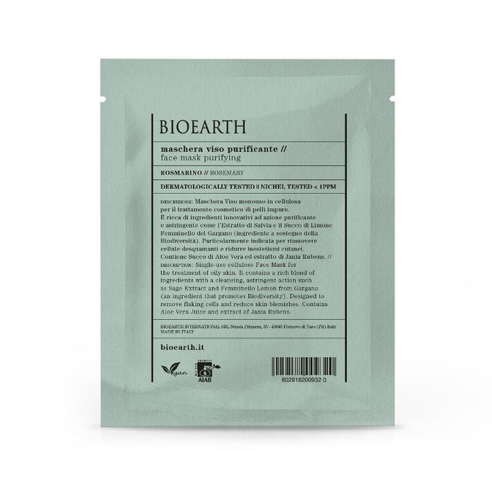 Masca ten purificatoare cu rozmarin, Bioearth, 15 ml