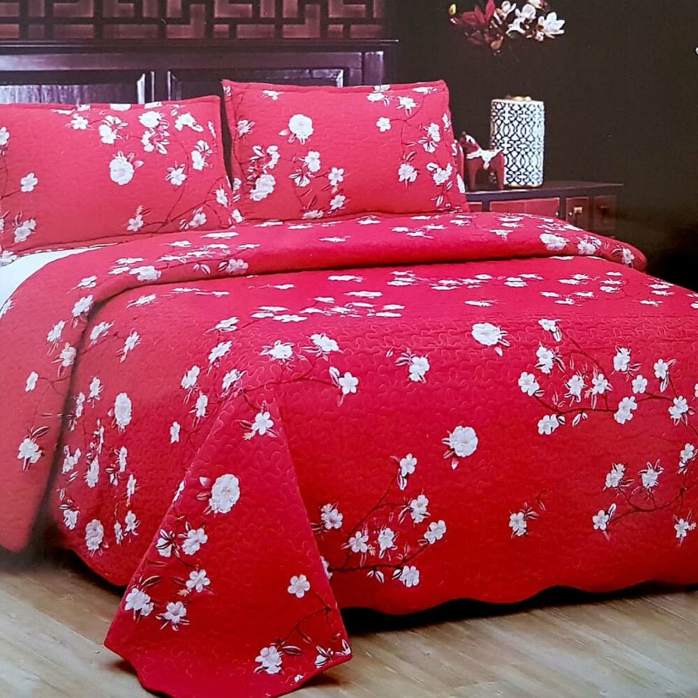 Set cuvertura matlasata + 2 fete de perna, pat dublu, Y23