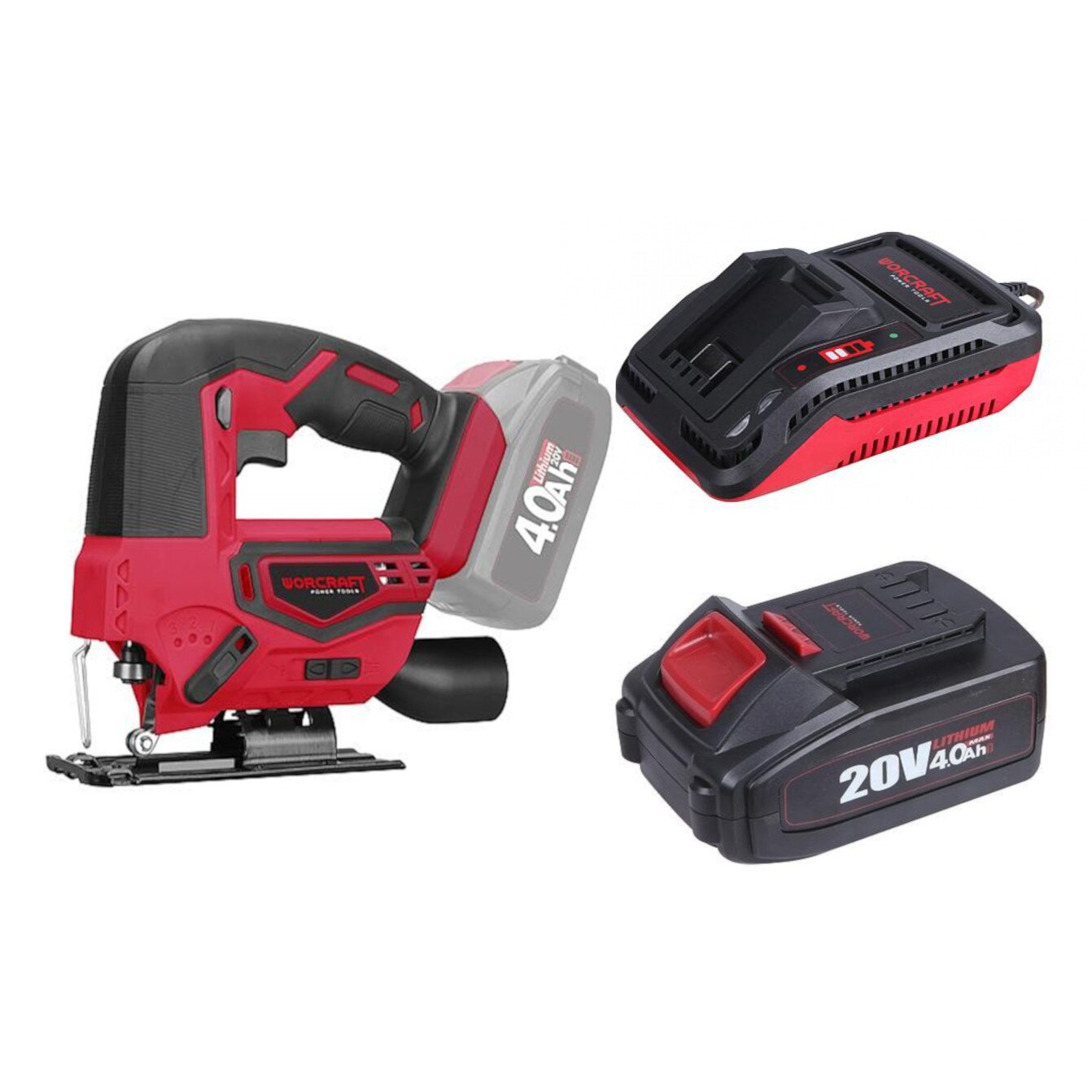 Fierastrau pendular pe acumulator Worcraft 20V/4A Li-Ion