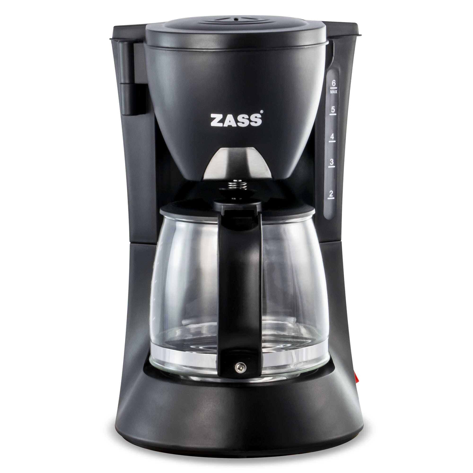 Cafetiera Zass ZCM 02, Putere 600W, Rezervor 0,6L, 4-6 cesti, sistem anti-picurare, plita.Negru