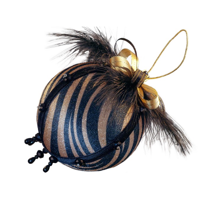 Glob de Lux de Craciun design Neli Chiu, serie limitata, 12 cm, animal print aramiu