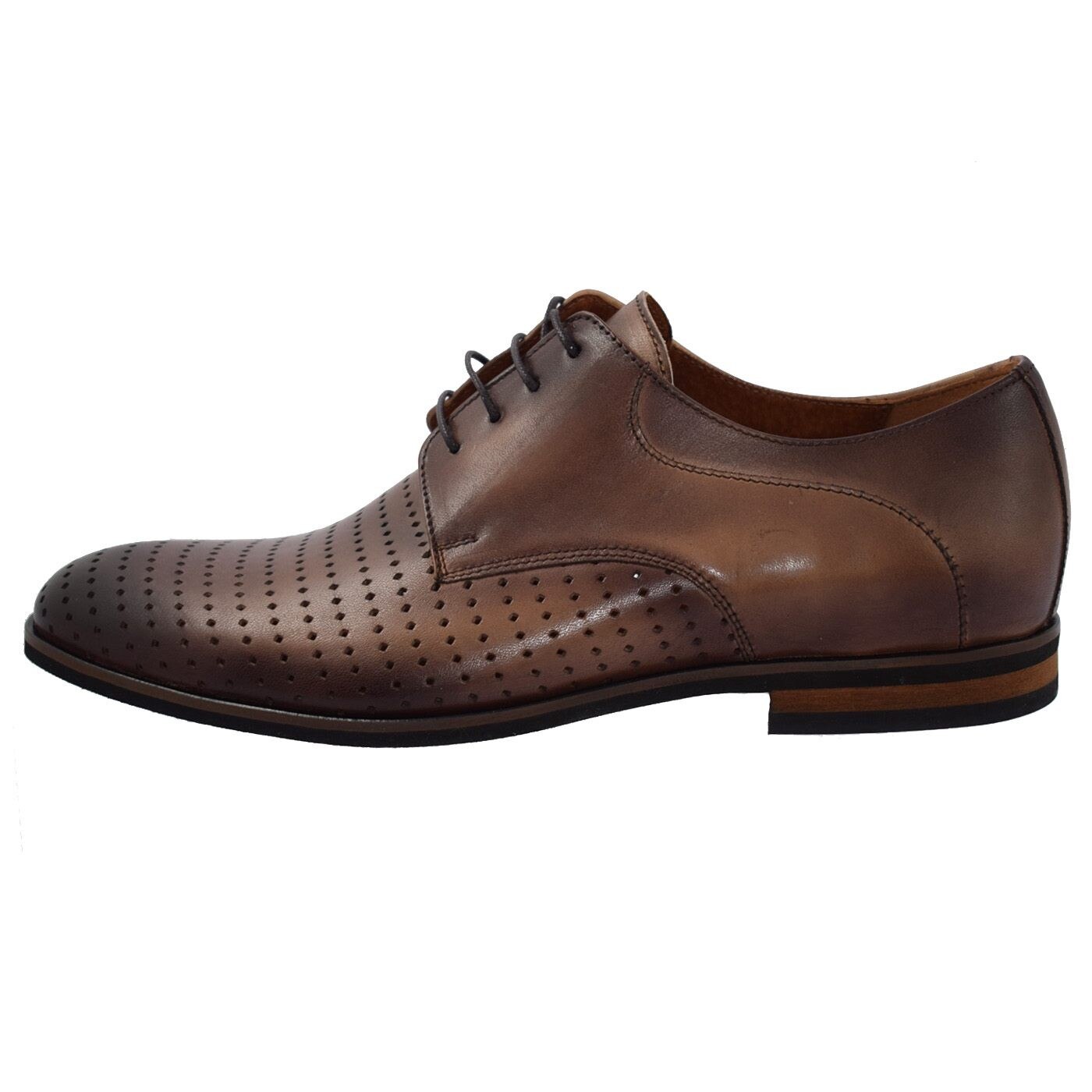 Pantofi barbati, din piele naturala, marca Conhpol, 6660-808A-02-40, maro, Maro, 40