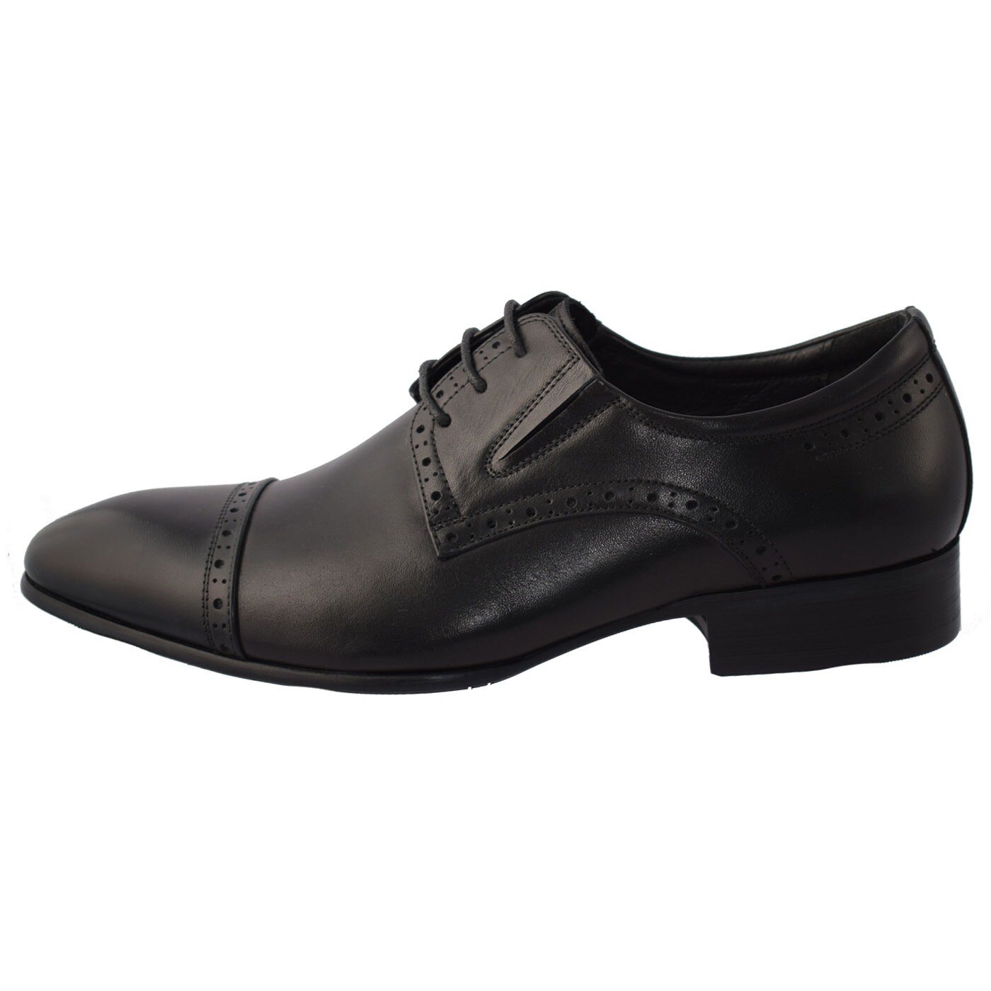 Pantofi barbati, din piele naturala, Eldemas, A507-381-1, negru, Negru