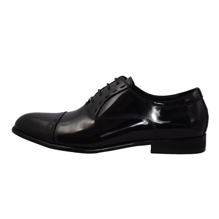 Pantofi barbati, din piele naturala, Saccio, A084-6A-1, negru, Negru