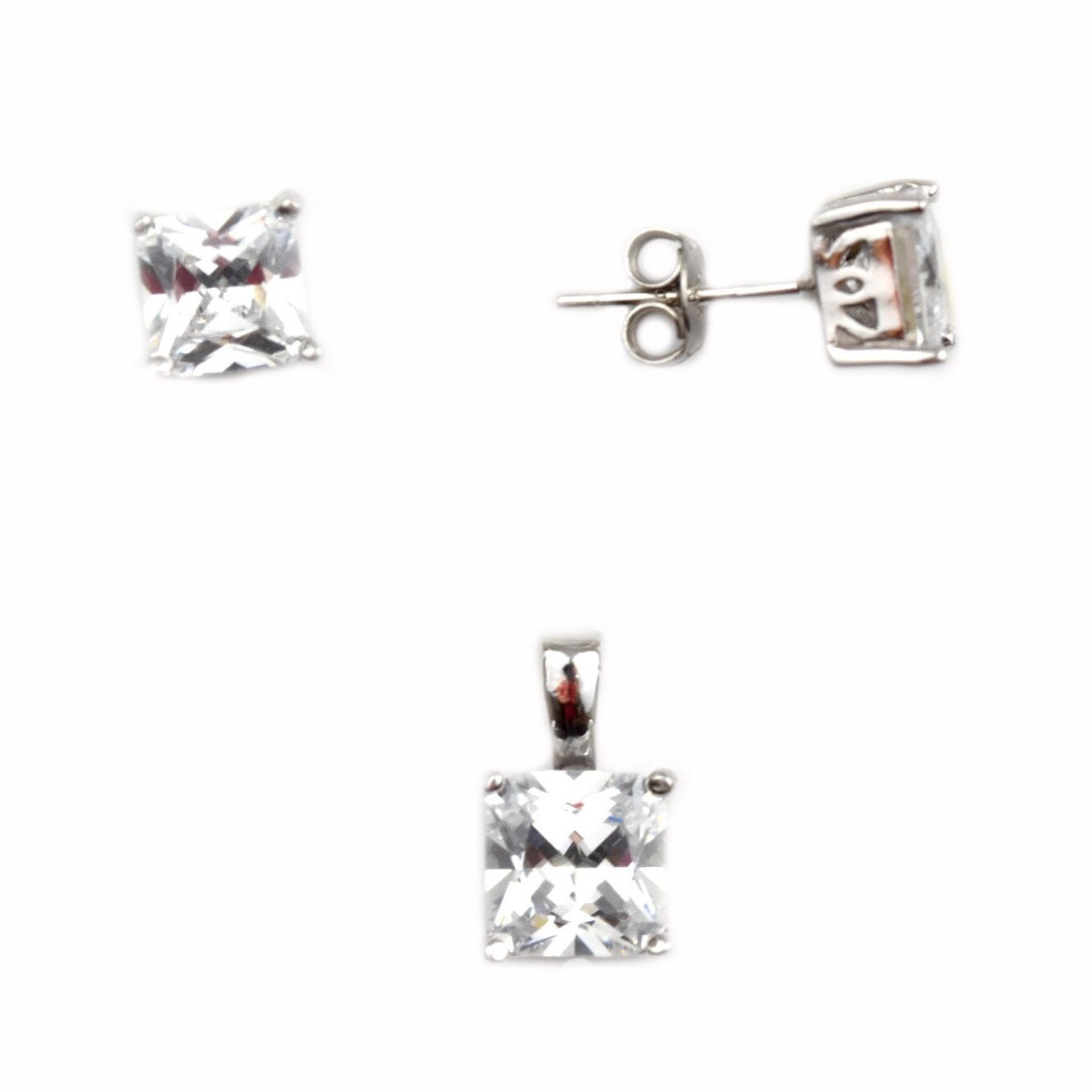 Set argint rodiat cu zirconiu - DA81