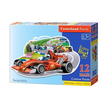 Puzzle cu 12 piese MAXI Masina de Curse 120208, Castorland Puzzle cu 12 piese MAXI Masina de Curse 120208, Castorland