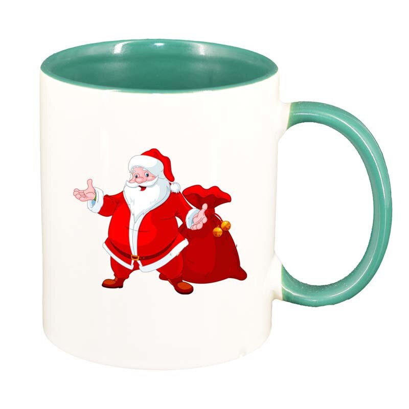 Cana Mos Craciun, interior verde, 330ml, D162