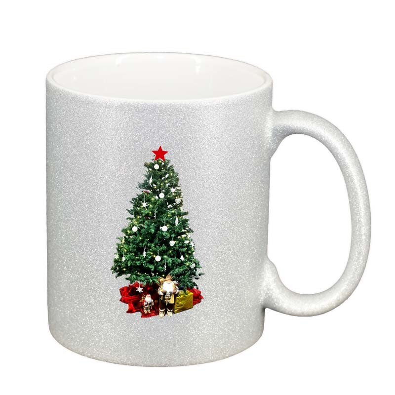 Cana Craciun, argintiu sidefata glitter, 330ml, D164