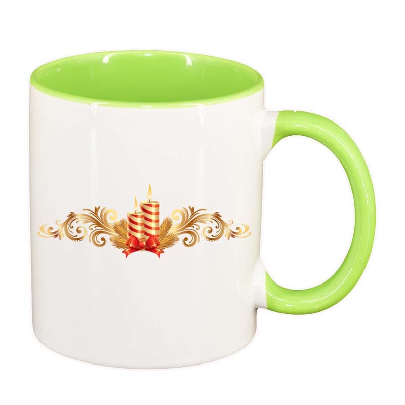 Cana Craciun, interior verde deschis, 330ml, D166