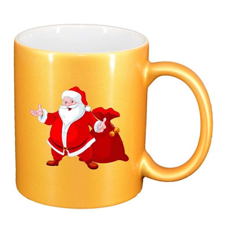 Cana Mos Craciun, auriu sidefata, 330ml, D162