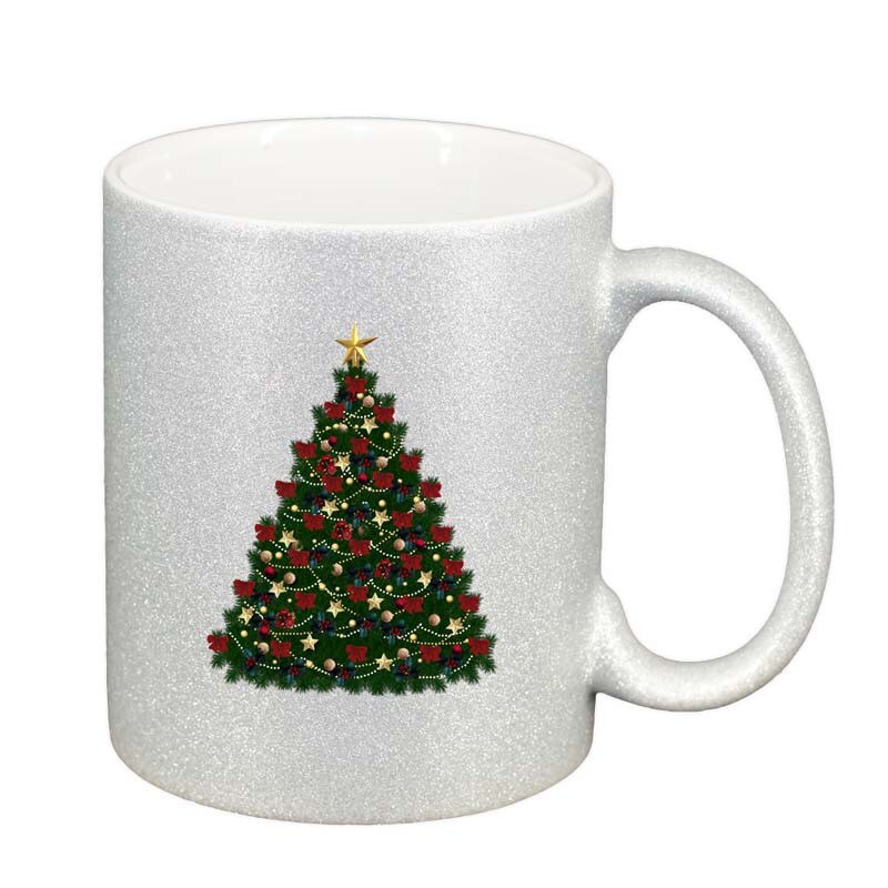 Cana Craciun, argintiu sidefata glitter, 330ml, D165