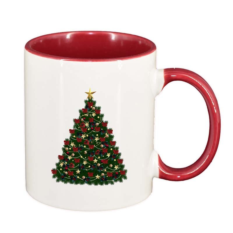 Cana Craciun, interior rosu, 330ml, D165