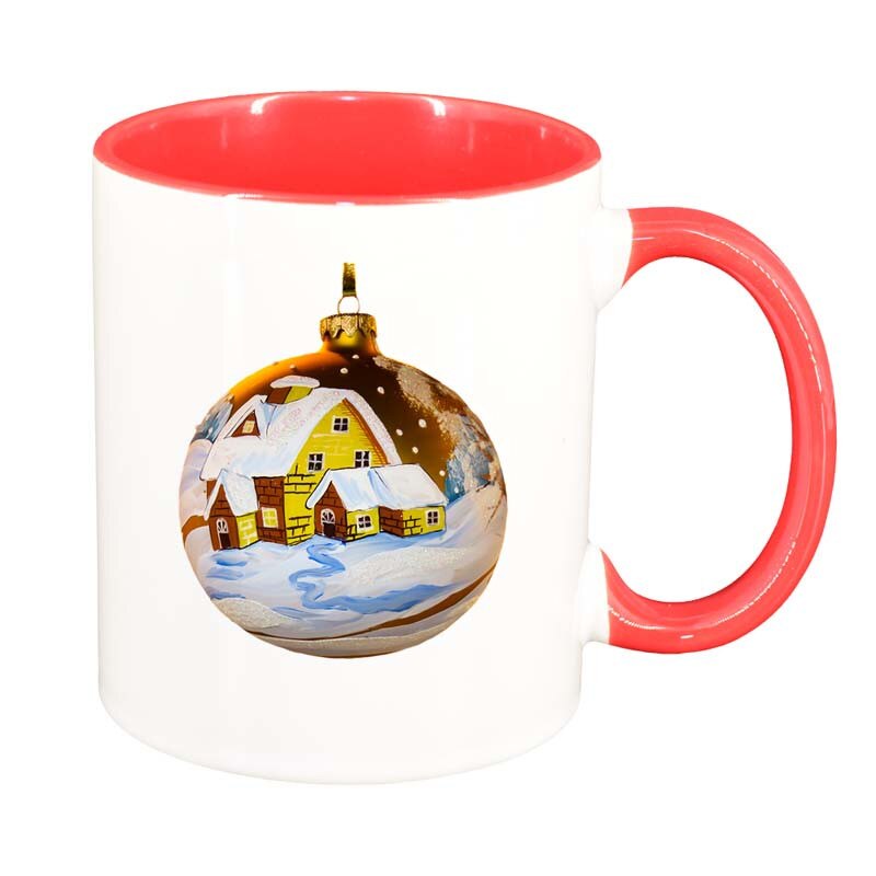 Cana Craciun, interior rosu, 330ml, D172