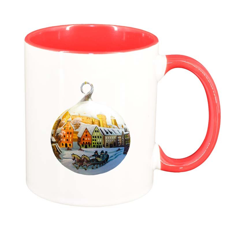 Cana Craciun, interior rosu, 330ml, D171