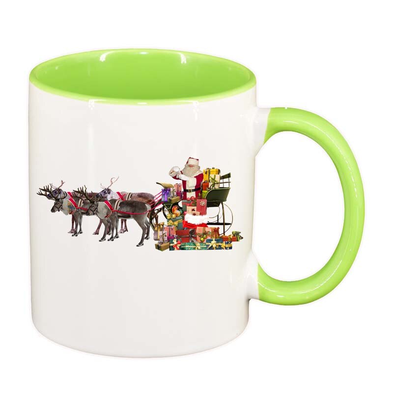 Cana Mos Craciun, interior verde deschis, 330ml, D168