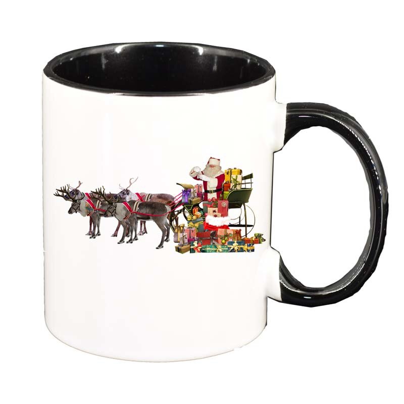 Cana Mos Craciun, interior negru, 330ml, D168