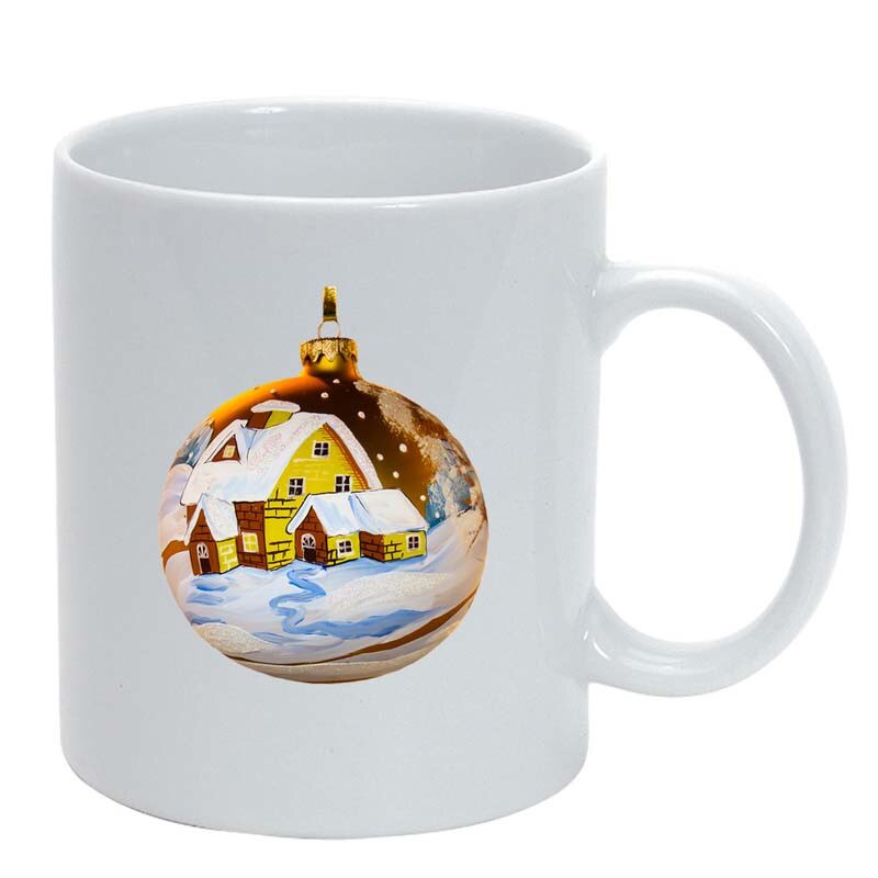 Cana Craciun, alb, 330ml, D172