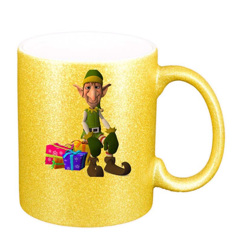 Cana Craciun, auriu sidefata glitter, 330ml, D175