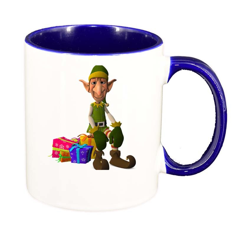 Cana Craciun, interior albastru inchis, 330ml, D175