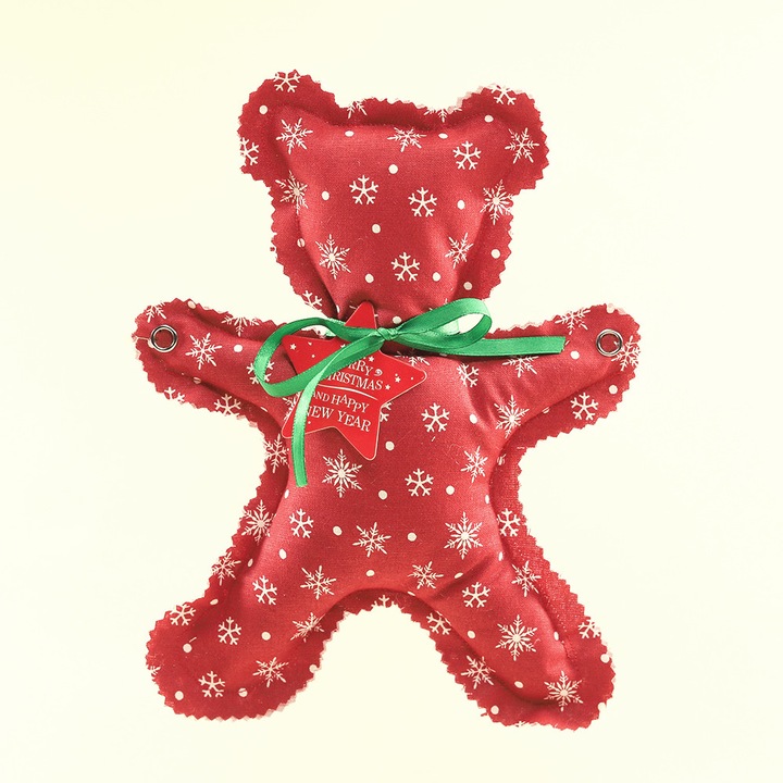 Joc/Jucarie- Kit Ursulet - Set constructie de indemanare, atentie si creativitate, 24 x18 cm Rosu cu flugi nea