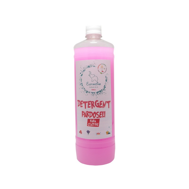 Detergent pardoseli fara clatire, Elefantino, roze, lichid, 1000ml