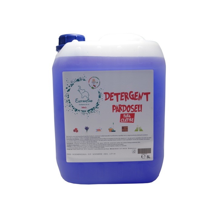 Detergent pardoseli fara clatire, Elefantino, lavanda, lichid, 5000ml
